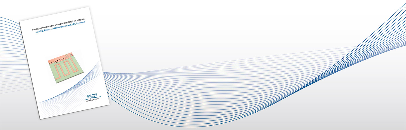 Producing double-sided through-hole plated RF antenna